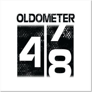 Oldometer Happy Birthday 48 Years Old Was Born In 1972 To Me You Papa Dad Mom Brother Son Husband Posters and Art